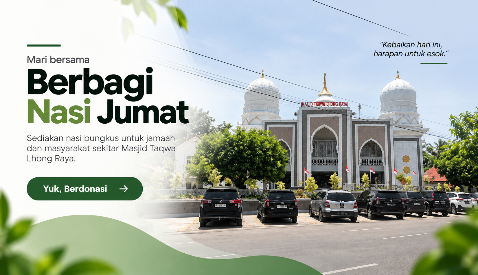 Berbagi Nasi Jumat – Masjid Taqwa Lhong Raya